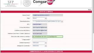 CompraNet Capítulo 1 20150714 Registro de empresas nacionales en CompraNet [upl. by Bashee511]