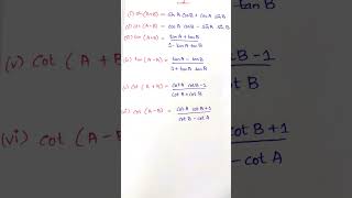 Trigonometry formulas trigonometry trigonometryformula viralmaths [upl. by Jerrol]