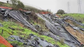 Caldecott Canyon residents worry about rain erosion eating away at unstable hillside [upl. by Wilbert803]