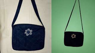 Diy sling bag tutorial making a sling bag [upl. by Ntsyrk]