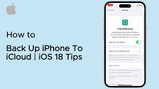 How To Back Up iPhone To iCloud  iOS 18 Tips  iOS  2025 [upl. by Chatterjee842]