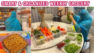 💁‍♀️How To Stay Organized With Weekly Grocery For Freshness My Favourite BASBOUSA RecipeDubai Vlog [upl. by Julian]