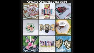 Crealies 24 07 02 Creations June 2024 all languages [upl. by Arraet]