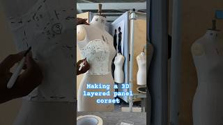 3D layered panel corset patternmaking corsetry draping [upl. by Nnaarual333]