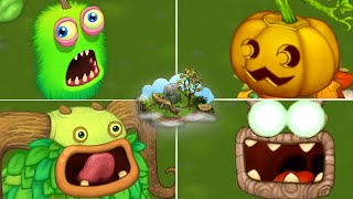 Plant Island  All Monsters Sounds amp Animations  My Singing Monsters [upl. by Irtimed949]