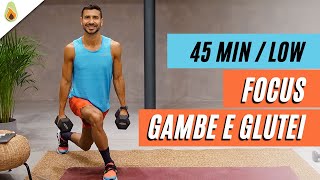 FOCUS GAMBE amp GLUTEI coi pesi 45 MINUTI  Cotto al Dente [upl. by Anitreb]