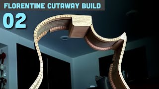 Bending sides installing kerfing and making a neck blank  Florentine Cutaway Guitar Build part 2 [upl. by Sherrer]