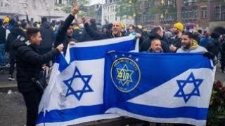 Violences entre supporters Israéliens et Hollandais à Amsterdam [upl. by Esoryram]