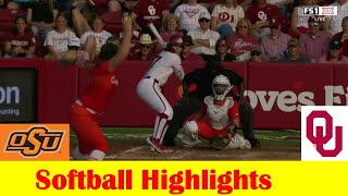 4 Oklahoma State vs 2 Oklahoma Softball Game 1 Highlights May 3 2024 [upl. by Laersi]