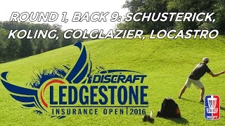 2016 Ledgestone Open Round 1 Back 9 Schusterick Koling Colglazier Locastro [upl. by Mccoy]