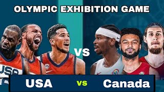 USA vs Canada  Olympic Exhibition Game Mens Basketball Live Scoreboard [upl. by Sihonn110]