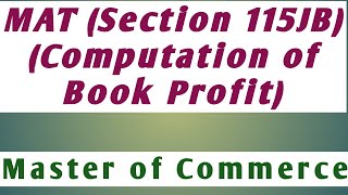 Minimum Alternate Tax Computation of Book Profitrscommerce1059 [upl. by Leno]