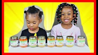 Kids Taste Test Baby Food  Kids Vs Food [upl. by Ashil]