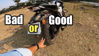 নতুন টায়ারের এ কেমন পরিণিতি  New Apache RTR 4V 1406017 Tyre Feedback  Bongo Biker Vlogs [upl. by Yedsnil]