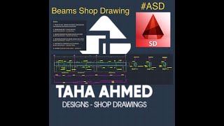 Beams Shop Drawing  Part 2  شوب دروينج الكمرات [upl. by Meehar]