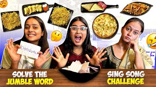 Solve The Jumble Word And Sing The Song Food Eating Challenge🔥MomosPizzaNoodlesChilli patato🔥🔥 [upl. by Occer]