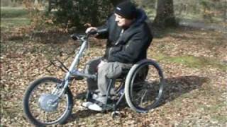 HandcyclesHandbikes Team Hybrid Viper Power Cycle Docking on to your wheelchair [upl. by Hterag]