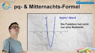 Funktionen  pq Formel und Mitternachtsformel  Oberstufe ★ Wissen [upl. by Johnath]