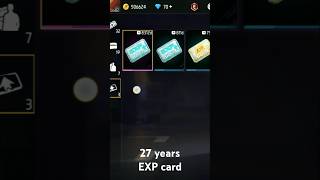 Garena free fire EXP card Dekho😮😮 viral training videofreefire [upl. by Felipa]