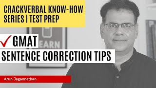 Sentence Correction Concepts  GMAT Verbal Tutorial  Arun Jagannathan [upl. by Laup]