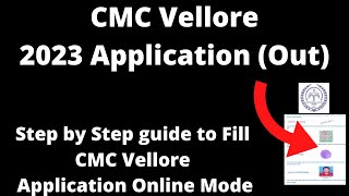 CMC Vellore 2023 Registration Started How to Fill Application Form Online Mode [upl. by Adnarym]