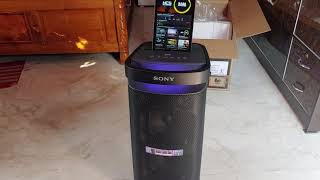 Sony SRSXP700 Portable Bluetooth Party Speaker KaraokeGuitar IPX4 Splashproof25hr Battery [upl. by Cece]