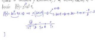 Crecimiento y decrecimiento extremos relativos [upl. by Acirne]