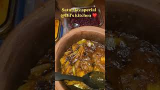 mango curry Gotukola sambol dry fish curry with beet ♥️ [upl. by Nauqat]