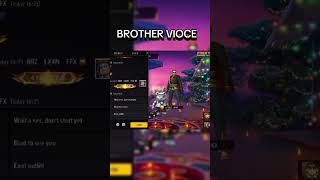 BROTHER VOICE 🥰🥰freefire trending shorts [upl. by Feola47]