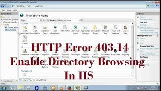 Enable Directory Browsing In IIS HTTP Error 40314The Web server is configured to not list [upl. by Abe713]