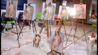 Scuola di Pittura a olio Angelo Dionigi Fornaciari nudo 12 11 15 [upl. by Suolkcin]