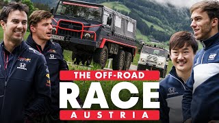 Red Bull Racing Honda Vs Scuderia AlphaTauri Epic OffRoad Race Across Austria  Schnitzeljagd [upl. by Noy]