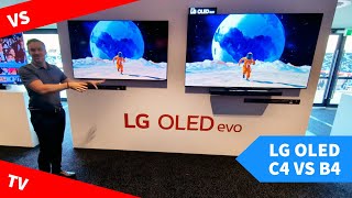 LG C4 vs B4 2024 TV Demonstration  OLED Evo vs OLED [upl. by Piefer]