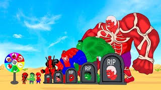 Rescue SUPERHEROES HULK Family amp SPIDERMAN DEADPOOL vs Team HULK TITAN  Returning from the Dead [upl. by Aleyam117]