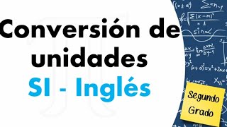 Conversión de unidades sistema internacional y sistema inglés  primerosegundo de secundaria [upl. by Nadabus]