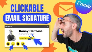 Create an Email Signature with Canva with multiple Clickable Links amp Social Media Icons [upl. by Irrot]