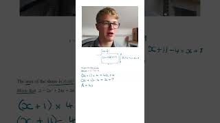 Area Algebra 🛸 Q14 Nov 2021 P1H area algebra gcsemaths mathematics maths gcse mathstricks [upl. by Efioa]