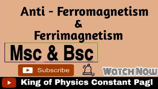 AntiFerromagnetism amp Ferrimagnetism [upl. by Adyam]