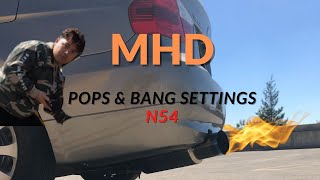 THESE ARE THE BEST MHD POP BURBLE SETTINGS  Tomei BMW 335i [upl. by Yroggerg]