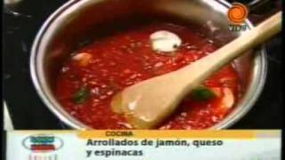 arrollados de jamon y queso con espinaca pt2 201107263gp [upl. by Nessa293]