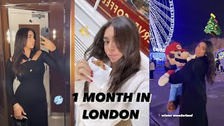 1 MONTH IN LONDON VLOGWINTER WONDERLANDPUPPY YOGACHRISTMASBOROUGH MARKETلندن فلوج ونتر وندرلاند [upl. by Lissi]