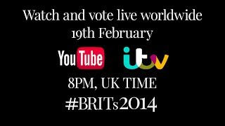 Worldwide online vote for British Video  BRITs 2014 [upl. by Ritz]