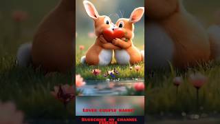 Cute couple rabbit🥰 short  rabbit  trending  viral cute couple trending song [upl. by Florry]