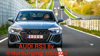 RS3 8Y at Nurburgring  close call M2  motorbikes  TTRS  yellow flags [upl. by Rossing742]