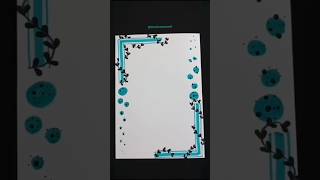 Easy Front Page Design 📘  Border Design frontpage borderdesign diyfrontpage easy youtubeshorts [upl. by Ennail]
