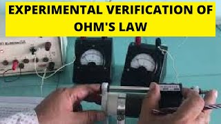 EXPERIMENT OF VERIFICATION OF OHMS LAW TO FIND THE RESISTANCE OF GIVEN NICHROME WIRE [upl. by Asnarepse]