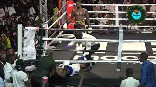 Freezy Macbones vs Nigerias Oladimeji Salami  Full Fight Knockdown [upl. by Adnilec378]