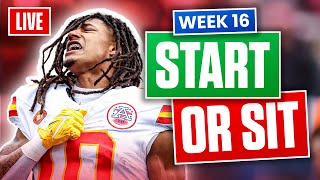 Fantasy Football Week 16 Start or Sit Lineup Advice 2024 [upl. by Riva]