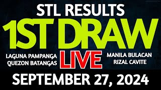 Stl Result Today 1st draw September 27 2024 STL Batangas Live [upl. by Laekcim]