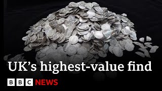 Treasure hunters unearth 1000yearold silver coins from Norman Conquest  BBC News [upl. by Ibur]